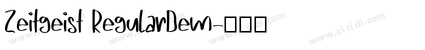 Zeitgeist RegularDem字体转换